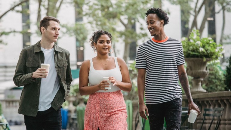 young people walking together