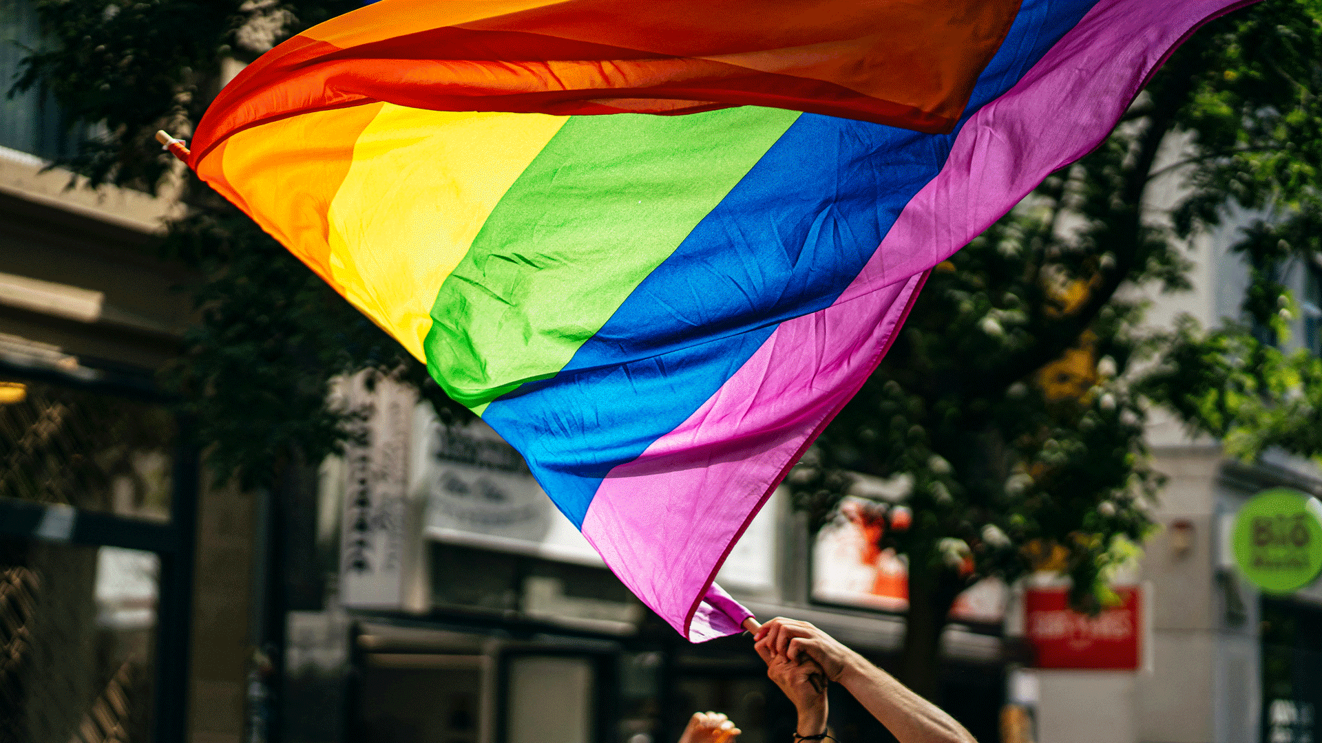 A Pride flag