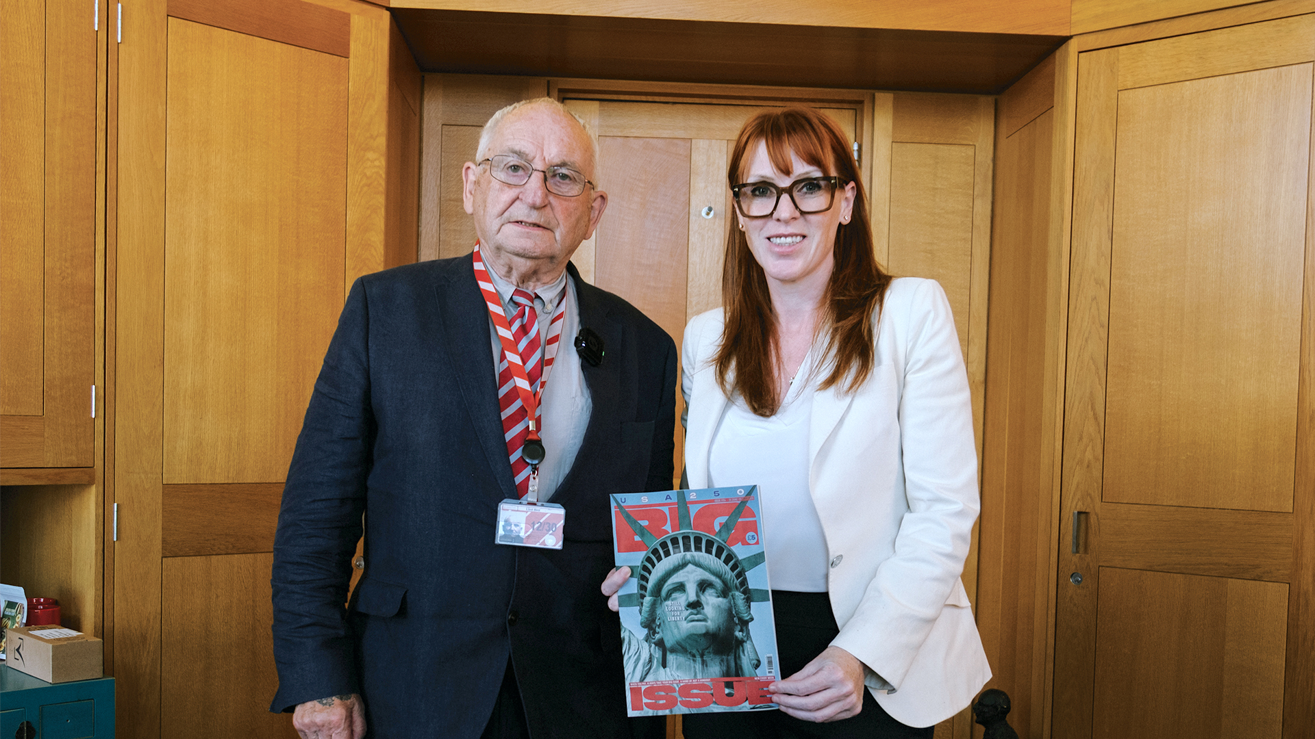 John Bird and Angela Rayner