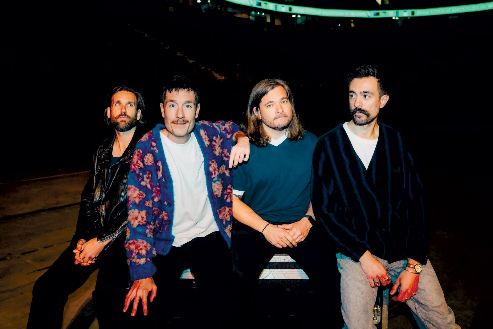 Bastille bandmates (from left) Will Farquarson, Dan Smith, Chris Wood and Kyle Simmons in 2025