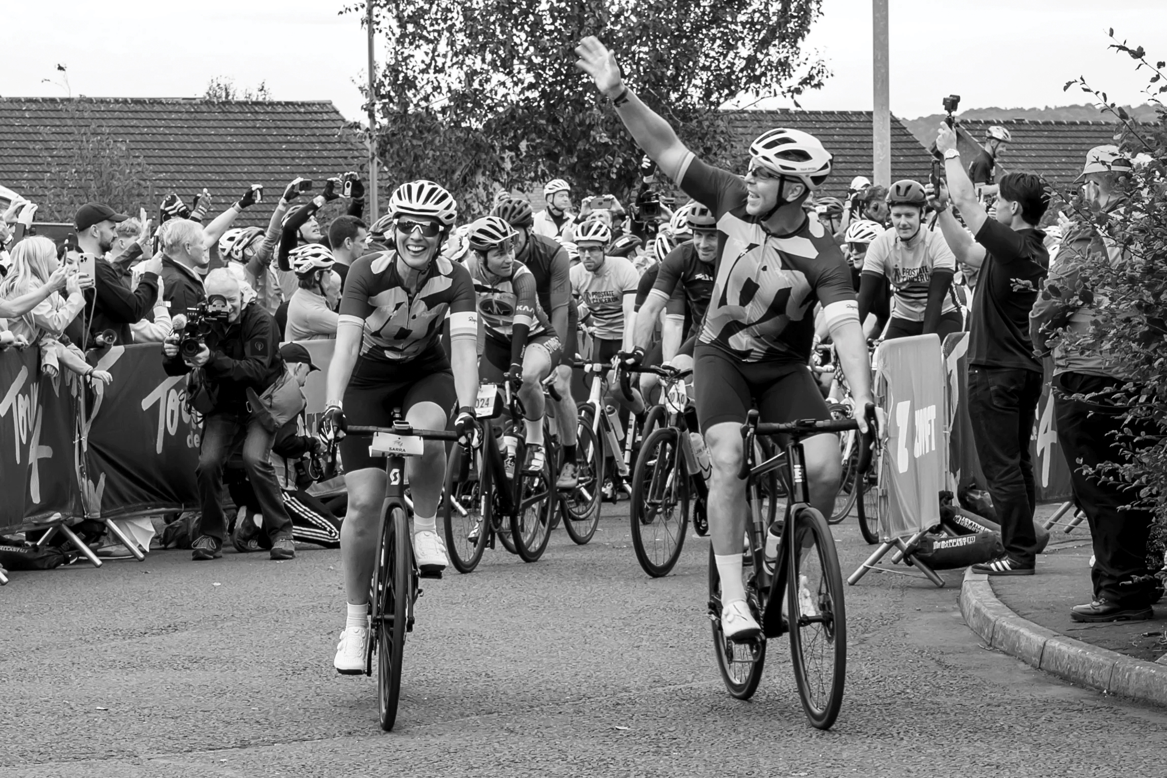 Chris Hoy and his wife Sarra at the inaugural Tour de 4 in 2025