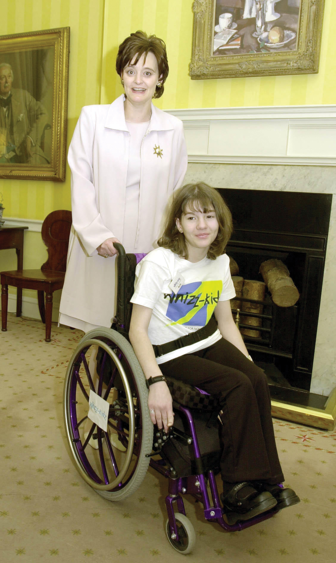 Ruth Madeley meeting Cherie Blair at the 10th birthday of Whizz-Kidz at 10 Downing Street
