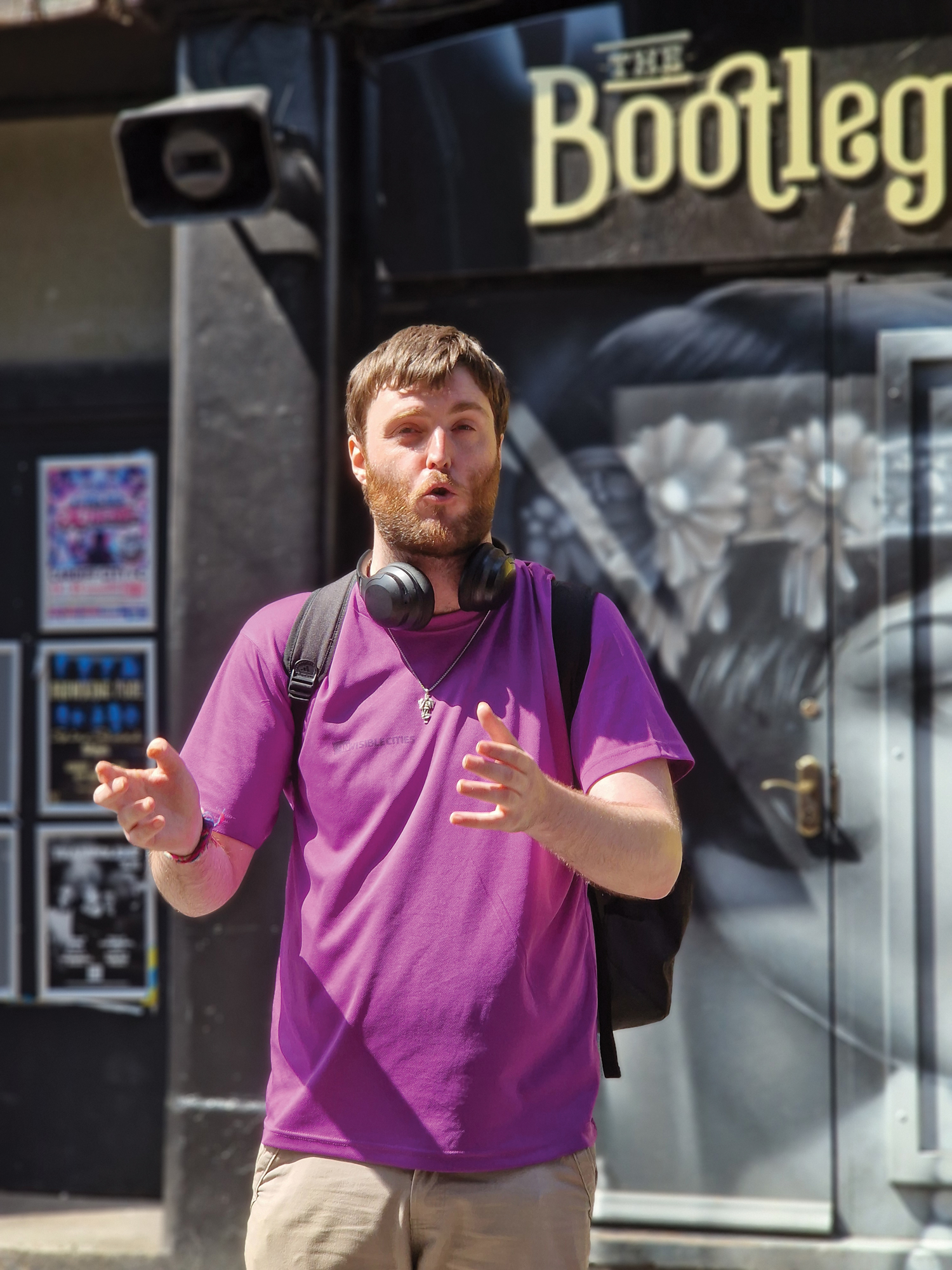 Invisible Cities' Johnny in Cardiff.