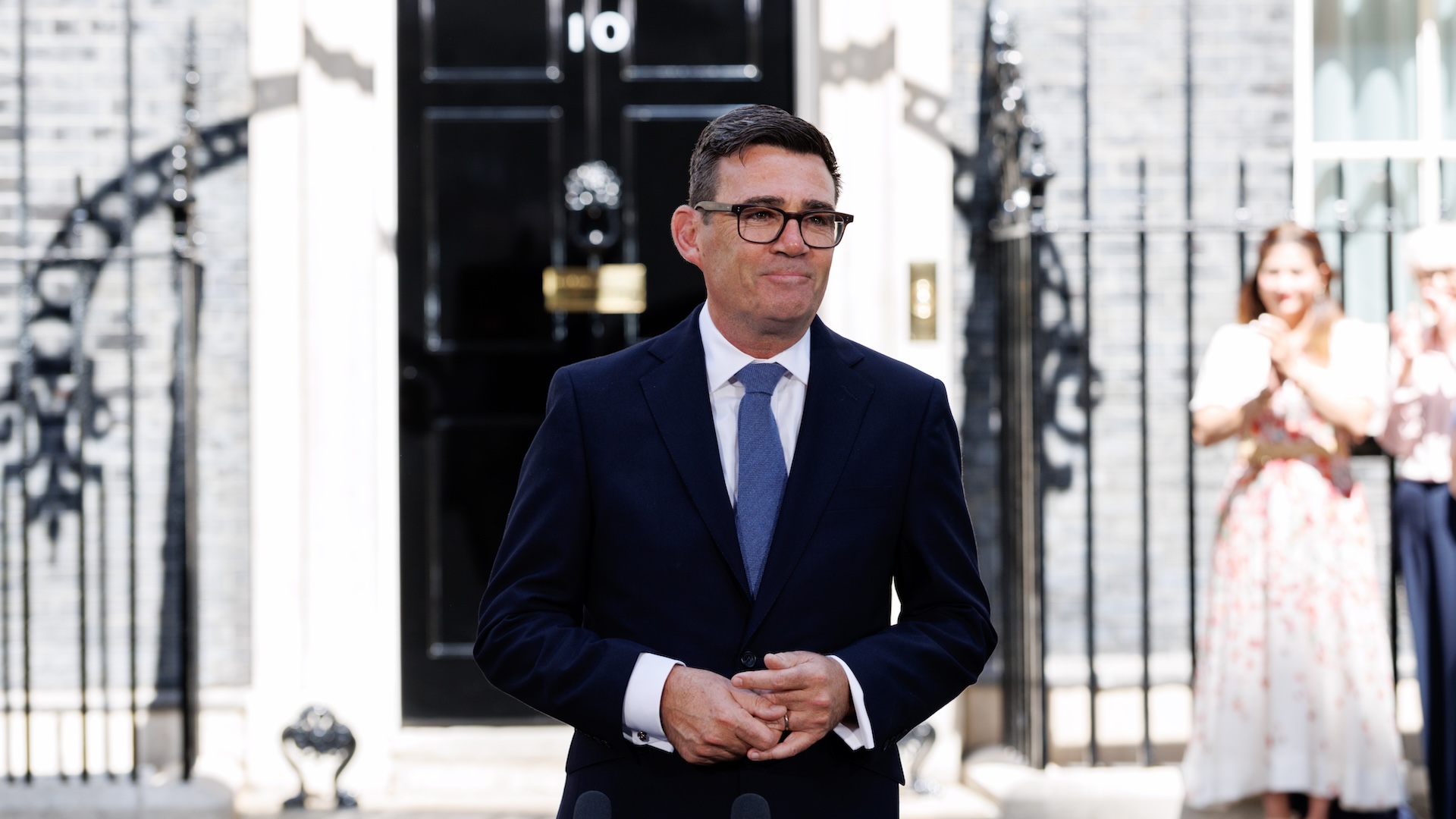 Andy Burnham as he arrived at 10 Downing Street.