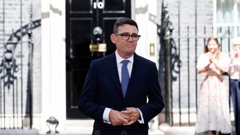 Andy Burnham as he arrived at 10 Downing Street.