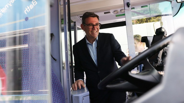 Andy Burnham visits First Bus's Bath Depot.