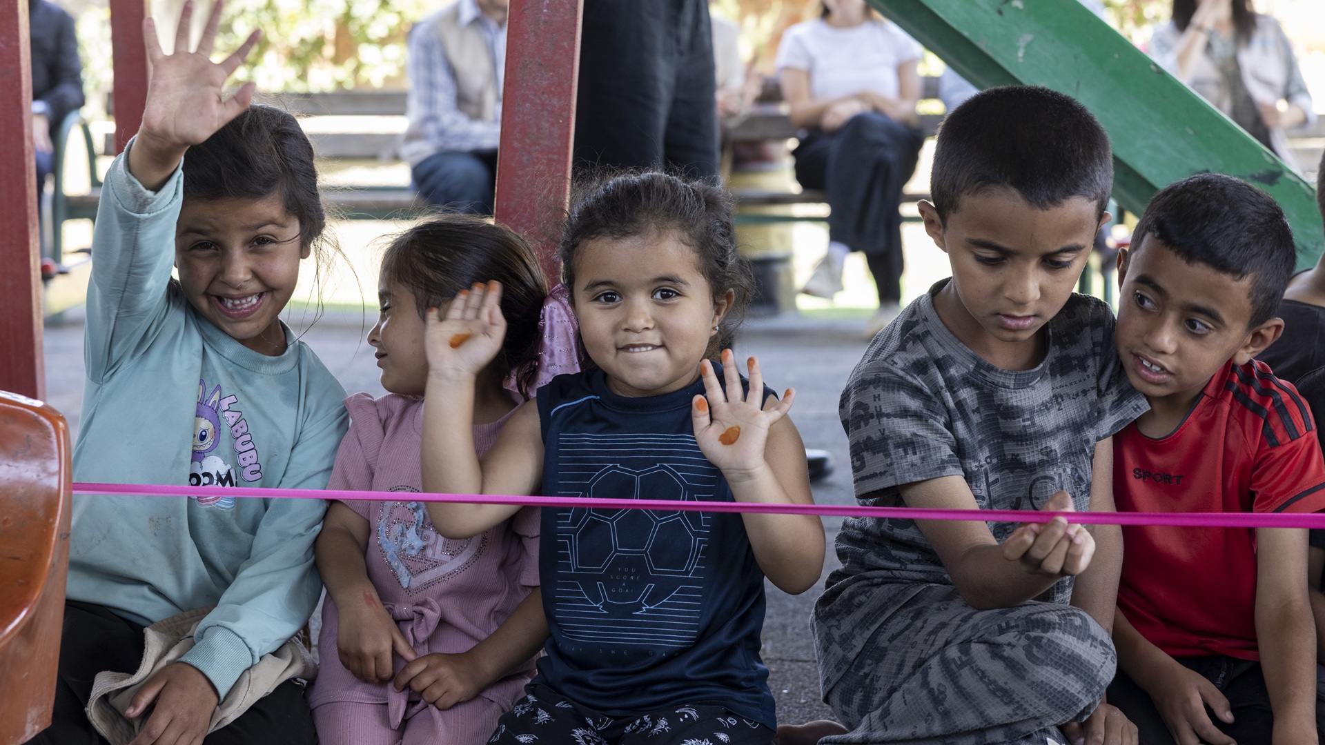 UNICEF UK CEO Dr Philip Goodwin visited the community of Um El Kheir Village south of the WB with UNICEF State of Palestine, meeting children and hearing about the challenges they face