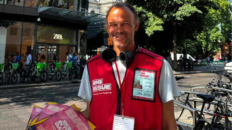 London Big Issue vendor Simon Denis