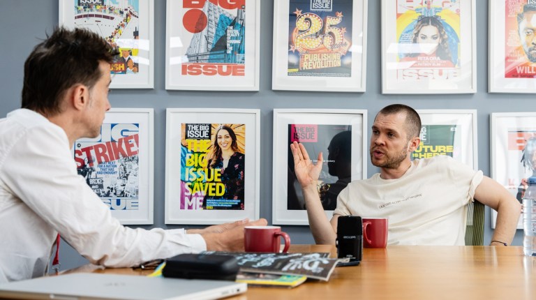 gary stevenson in the Big Issue office