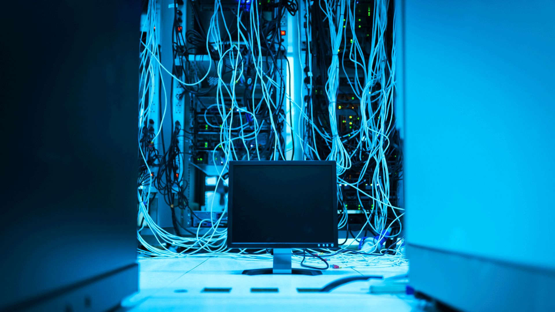 wires connecting to a monitor