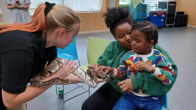 Azuriah at an activity with his mum, Natalie
