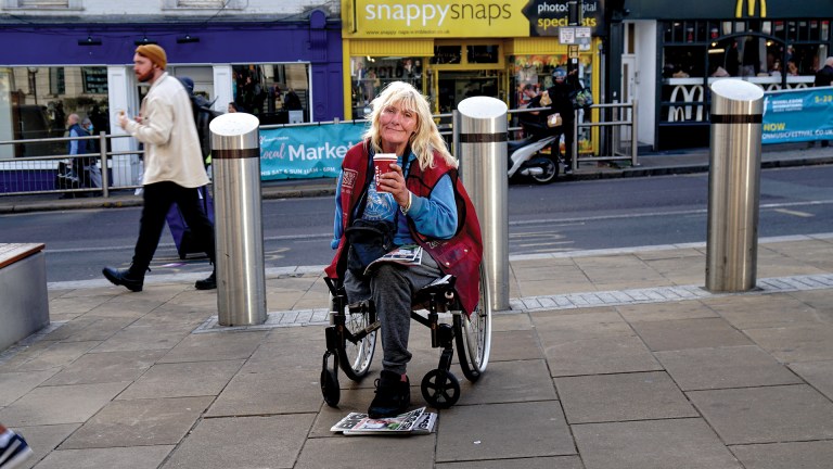 Wimbledon Big Issue vendor Jane Burns