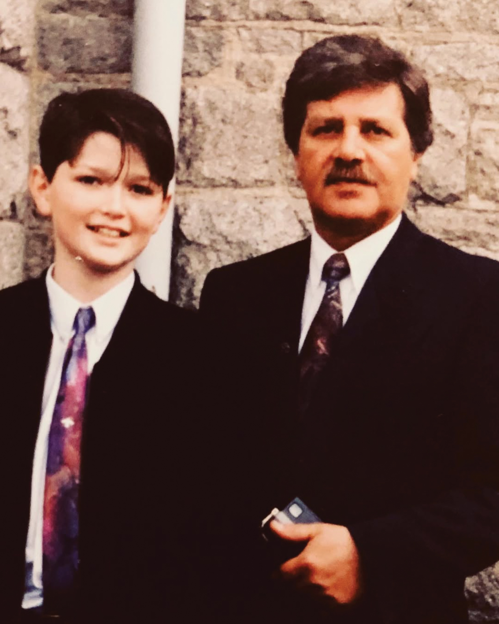 Danny O'Donoghue with his dad, Shay, in the early 1990s