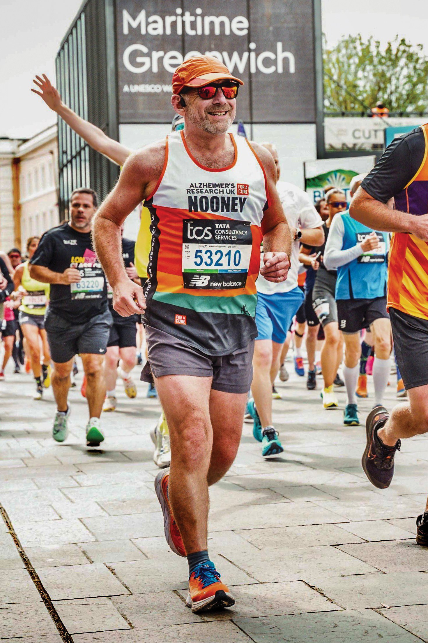 Running the London Marathon helped John Noone to talk about Caroline’s diagnosis