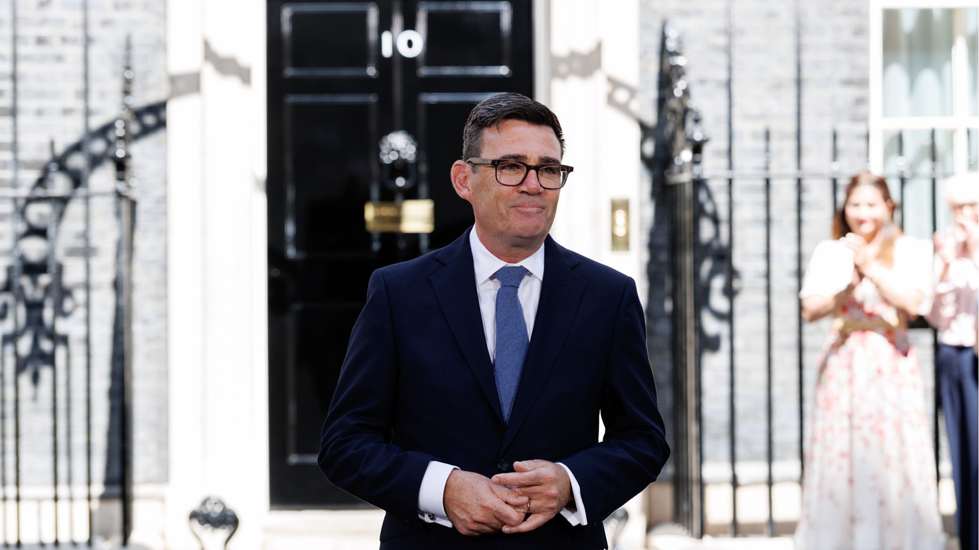 prime minister Andy Burnham outside 10 Downing Street