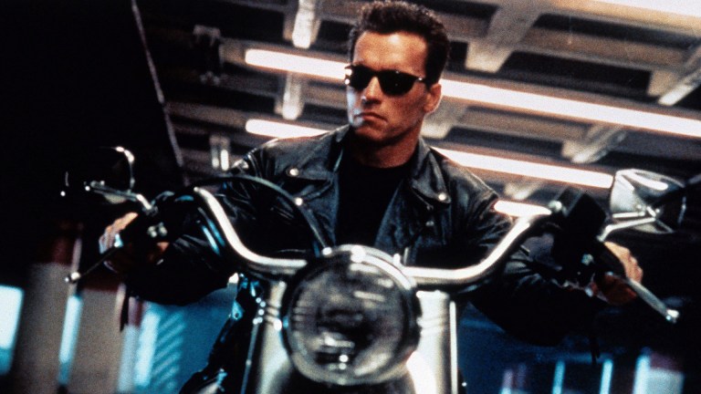 Arnold Schwarzenegger in Terminator 2: Judgement Day.