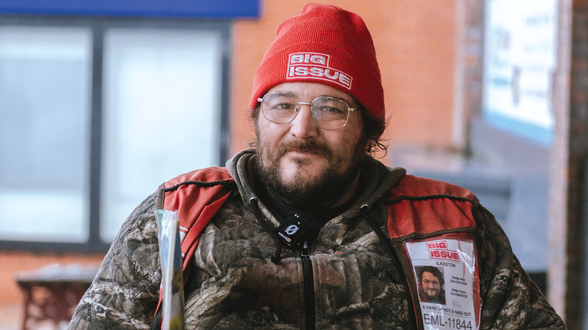 Ilkeston Big Issue vendor James Allerton