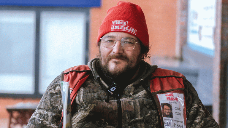Ilkeston Big Issue vendor James Allerton