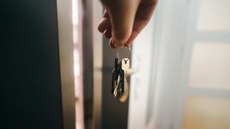 house keys in someone's hand