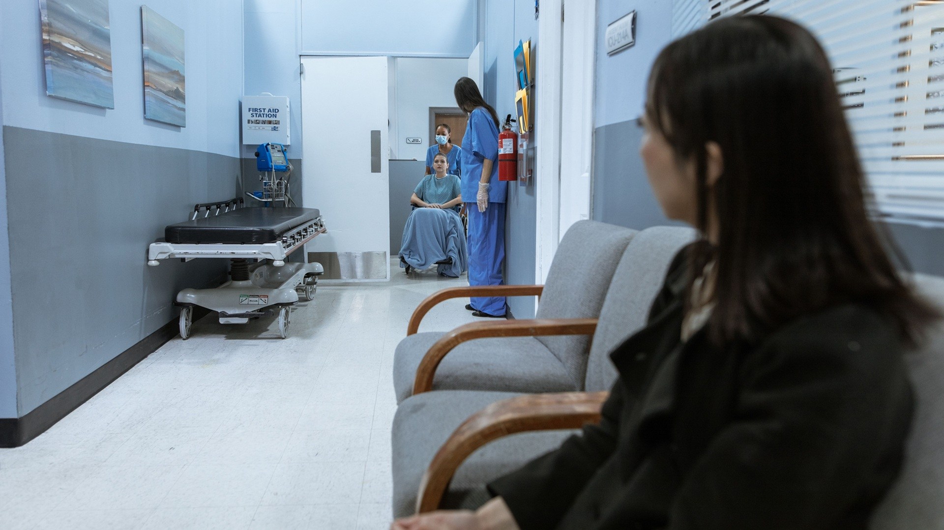 A hospital waiting room