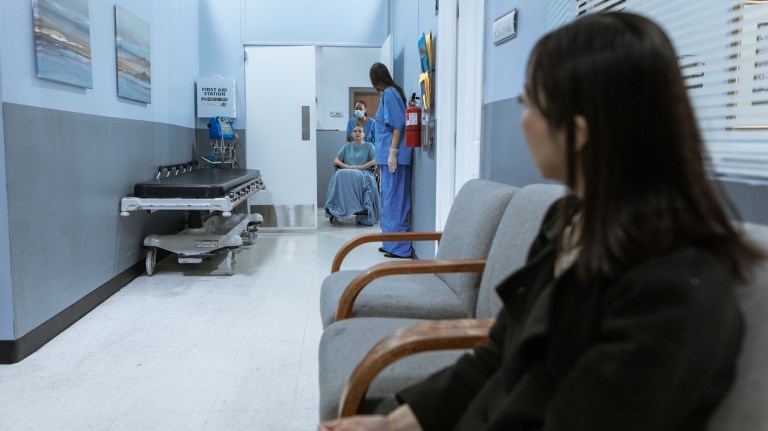 A hospital waiting room