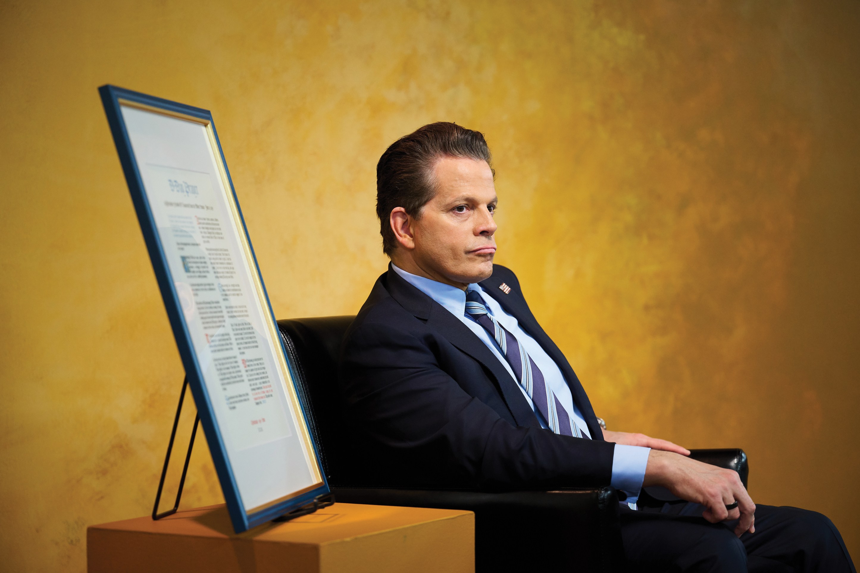 Anthony Scaramucci sits for his portrait on Portrait Artist of the Year