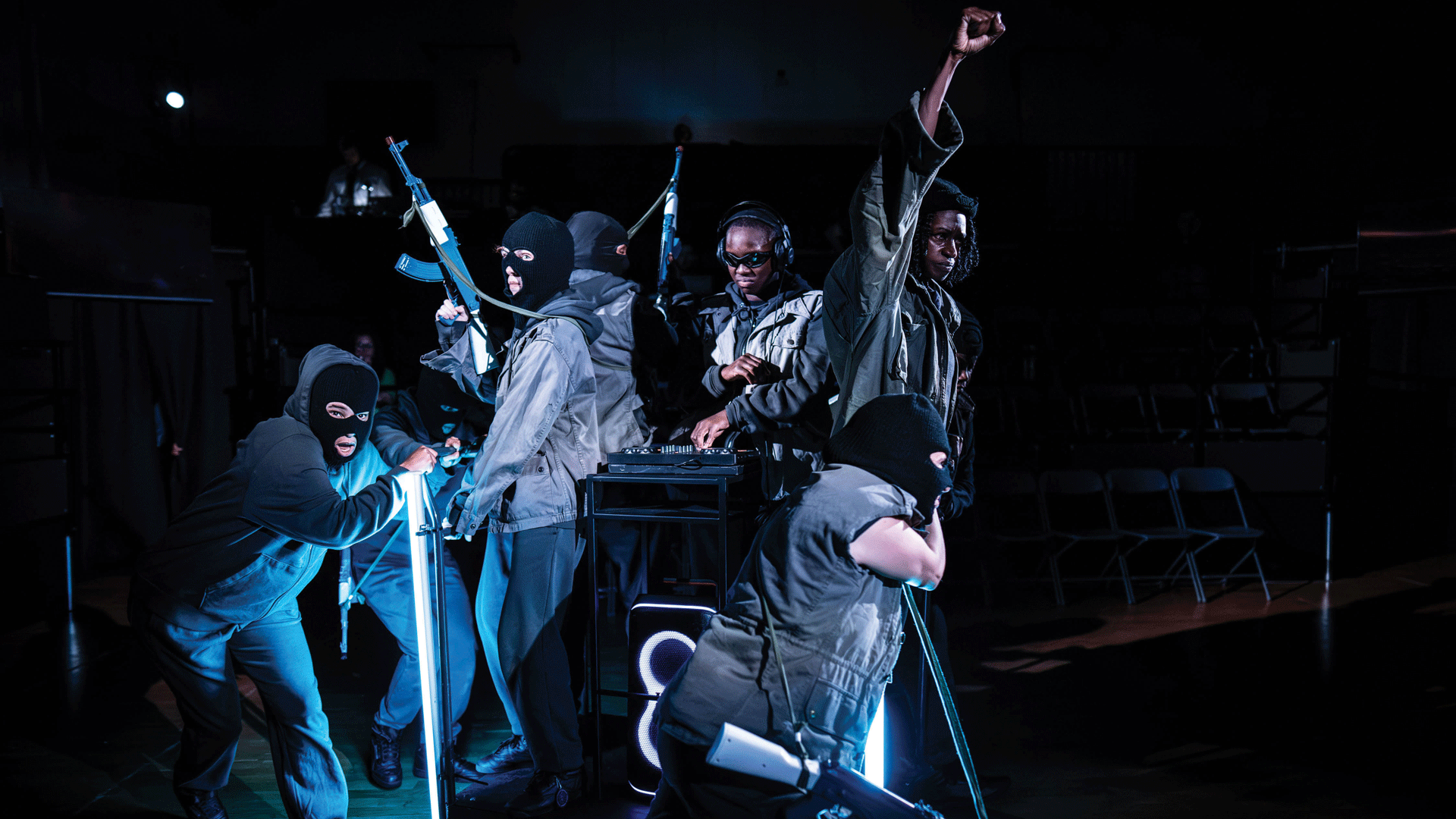 The cast of the new Julius Caesar.