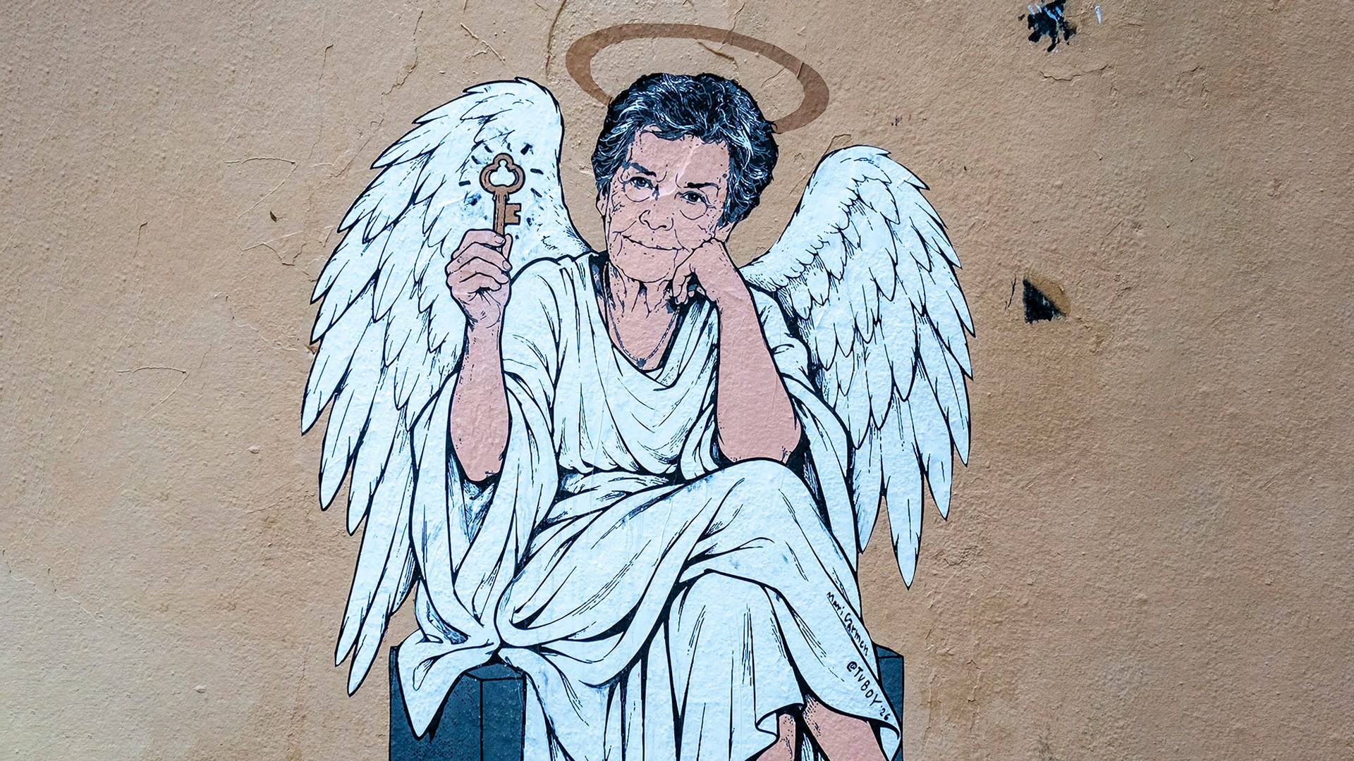 Graffiti in Barcelona of Maricarmen Abascal