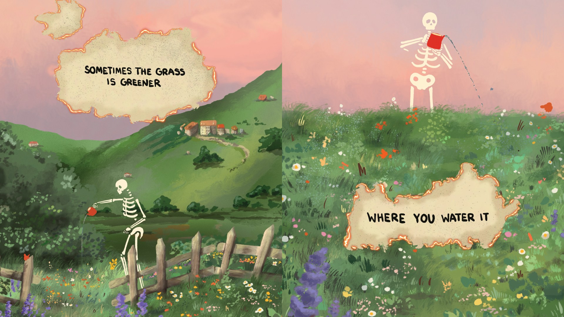 Mr Skelly artwork.