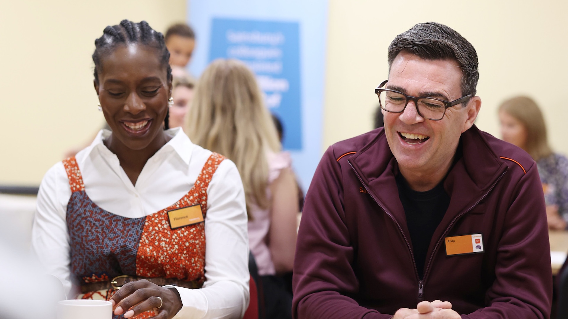 Andy Burnham and the homelessness minister Florence Eshalomi