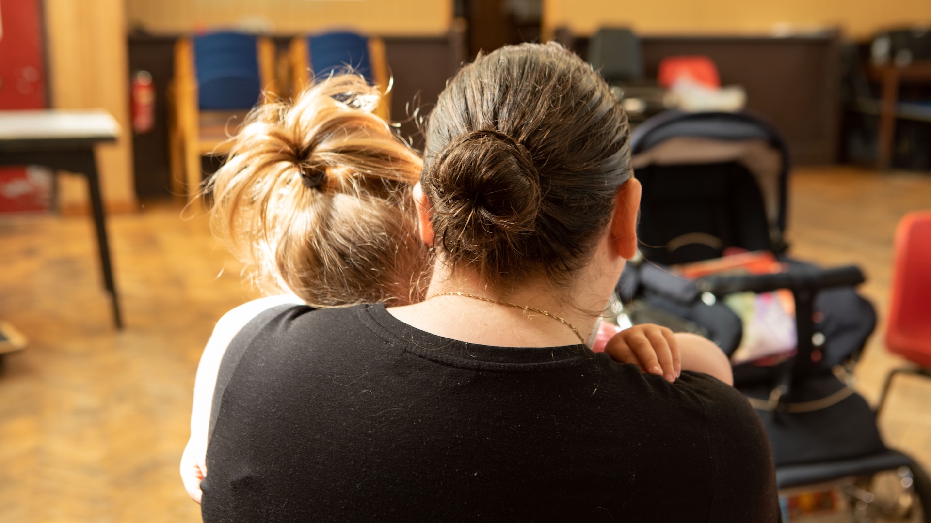 mother and baby at a baby bank